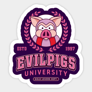 Evil Pigs University Sticker